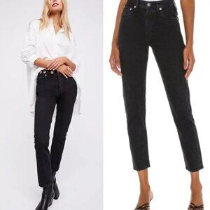 Agolde "Jamie" Black Button Fly Jeans Sz 29